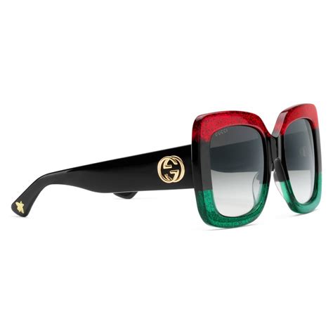 gucci occhiali colorati|occhiali Gucci sole quadrati.